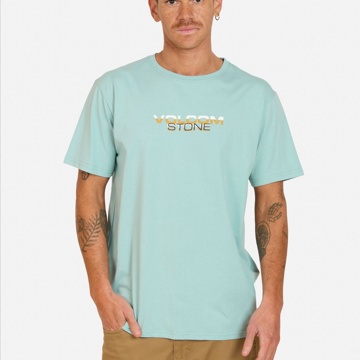 VOLCOM - Polera MC Morristone Azul Hombre Volcom - Celeste