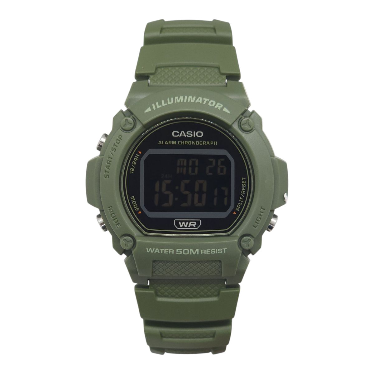 CASIO - Reloj de pulsera Casio unisex W-219HC-3BV verde