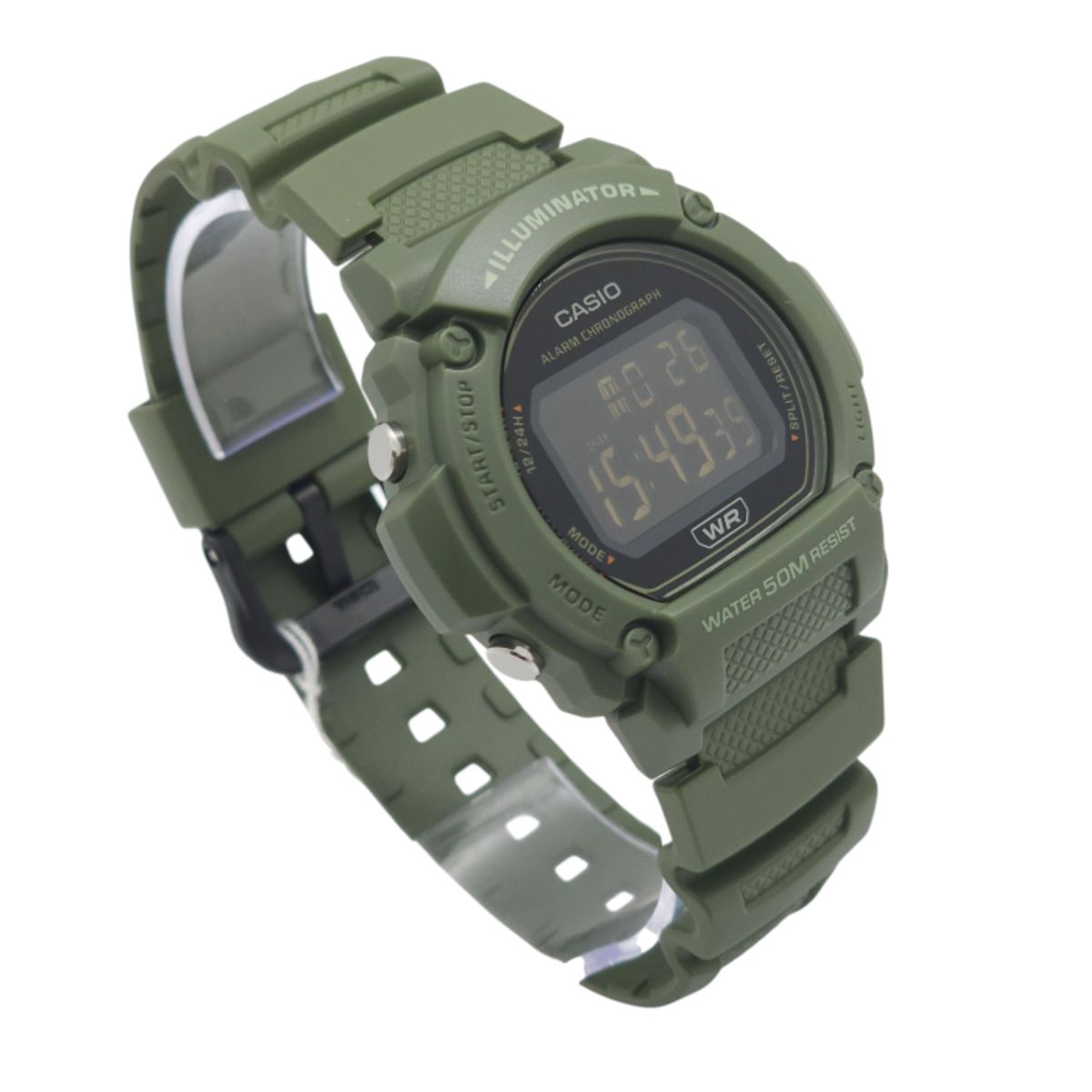 CASIO - Reloj de pulsera Casio unisex W-219HC-3BV verde