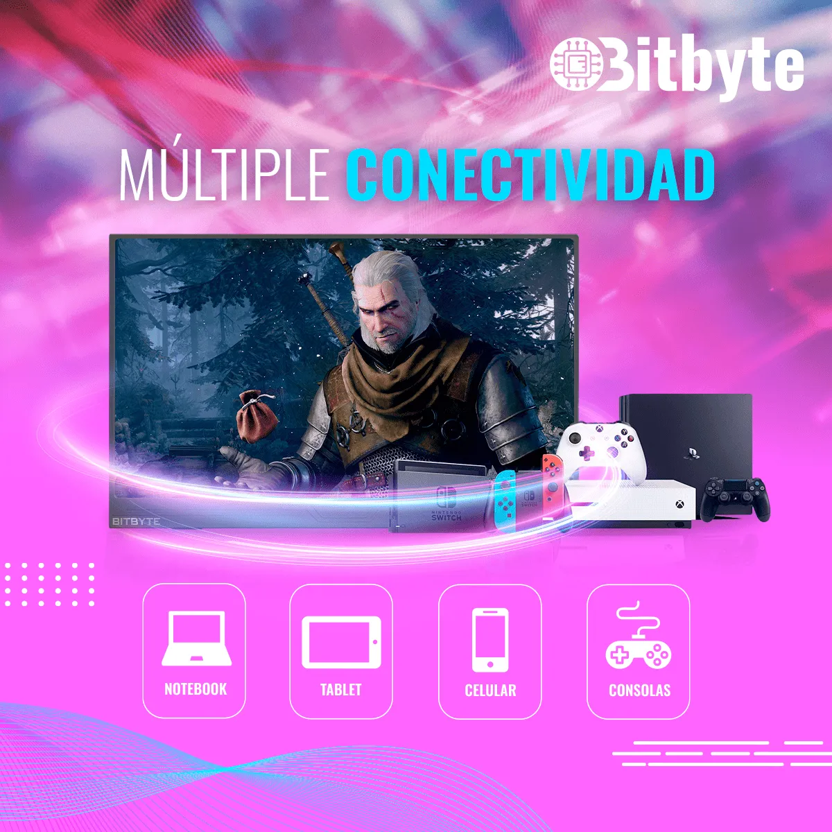 BITBYTE - Monitor Portátil Bitbyte 15.6 Full Hd - Con Parlante