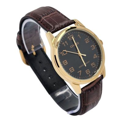 Imagen 2 del producto Reloj caballero MTP-V001GL-1B cuero cafe