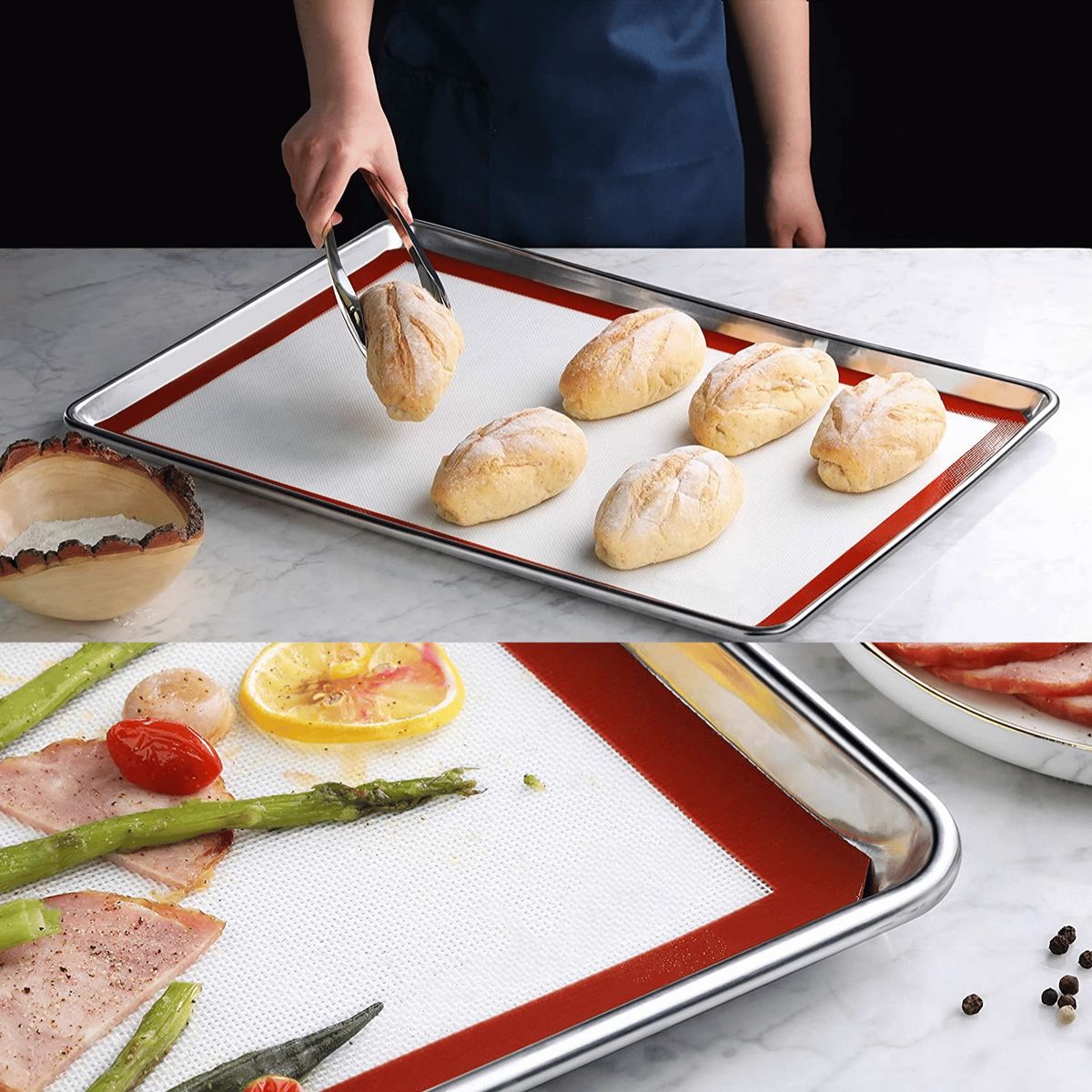 HOMESTAR - Lámina de Silicona para Horno - Rojo 30x20 cm