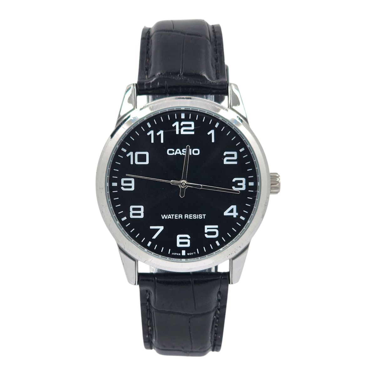 CASIO - Reloj Casio caballero MTP-V001L-1B cuero negro