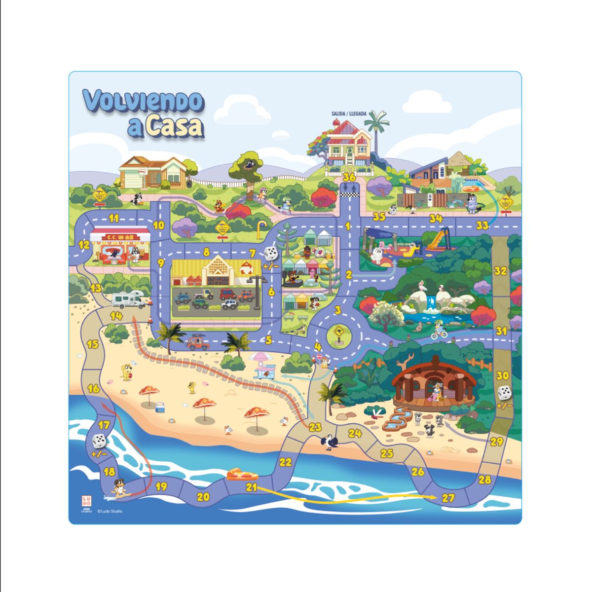 BLUEY - Juego de Mesa Volviendo A Casa - Bluey