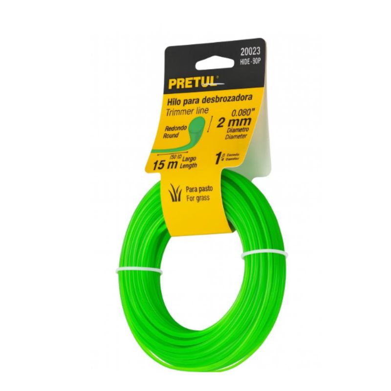 PRETUL - Hilo Nylon Para Orilladora 2mm X 15m Pretul-truper - Verde