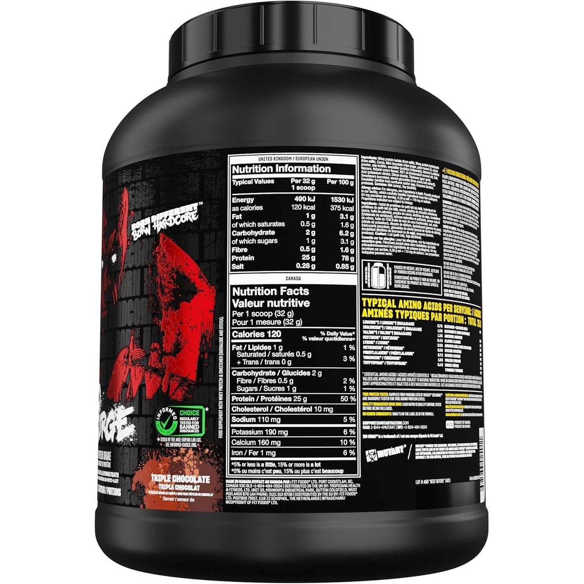 MUTANT - Mutant Iso Surge Whey Protein Isolate 5 Lbs Triple Chocolate