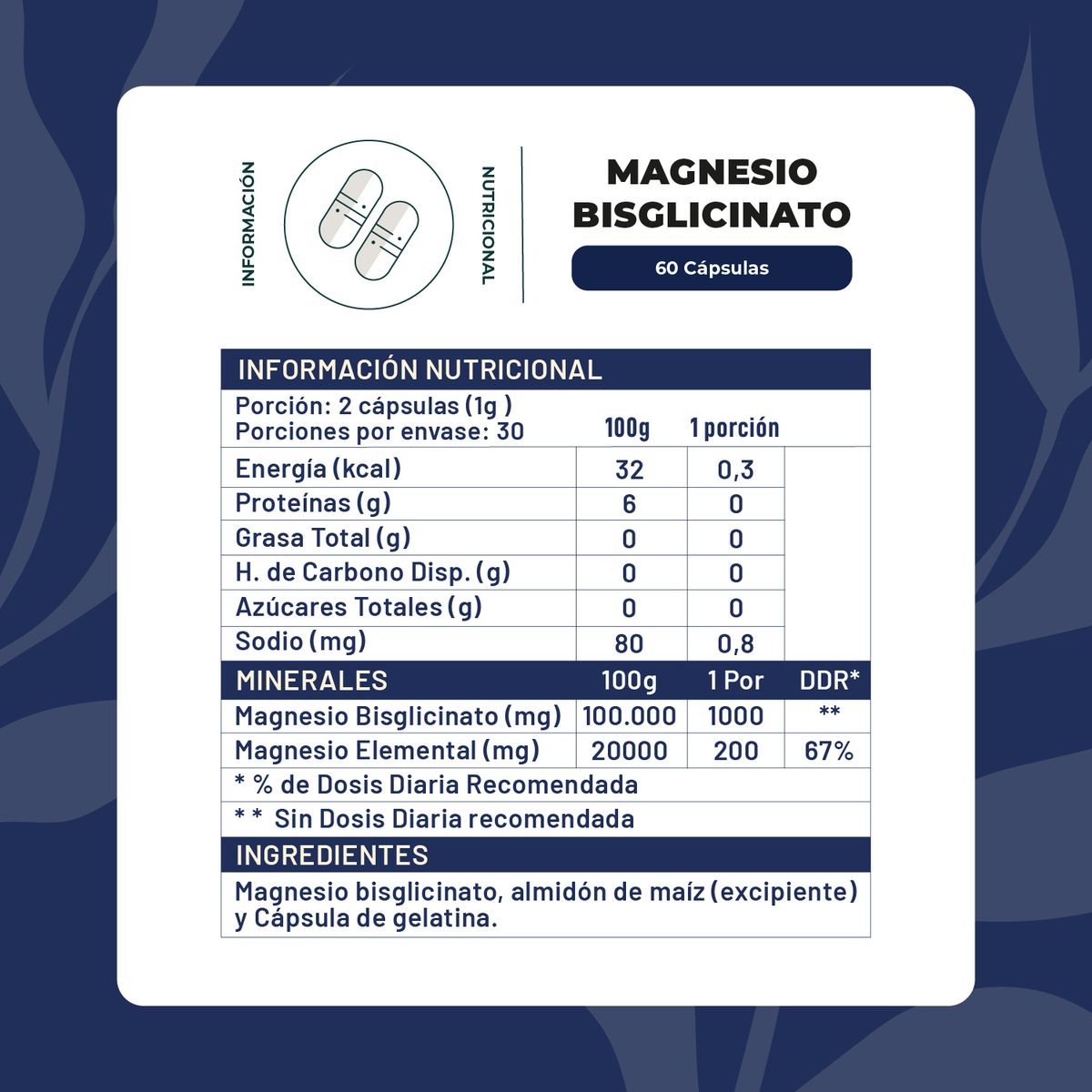 KARUNLIFE - Pack x3 Magnesio Bisglicinato 180 capsulas Karun Life