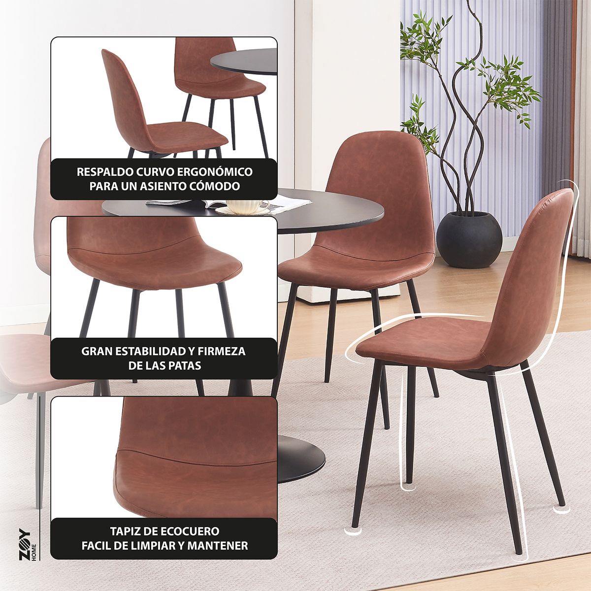 WDS HOME - Juego de Comedor Saona Café 1+4