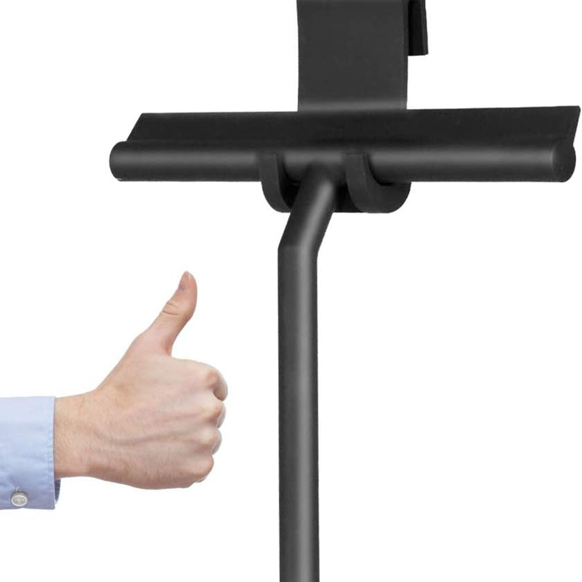 WAKESHOME - Plumilla Limpia Vidrios Multifuncional + Soporte Para Colgar Negro