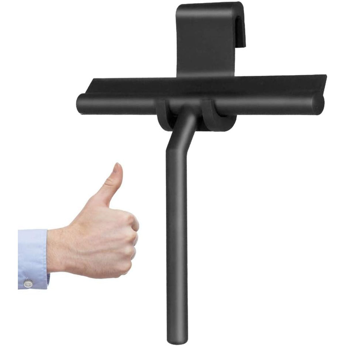 WAKESHOME - Plumilla Limpia Vidrios Multifuncional + Soporte Para Colgar Negro