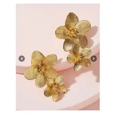 GENERICO - Aros Chicago - Dorado novia fiesta - be bride