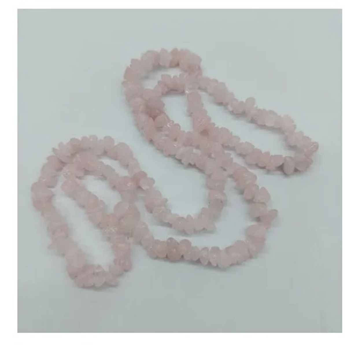 GENERICO - Cuarzo Rosado Chip Piedra Energética Perforada