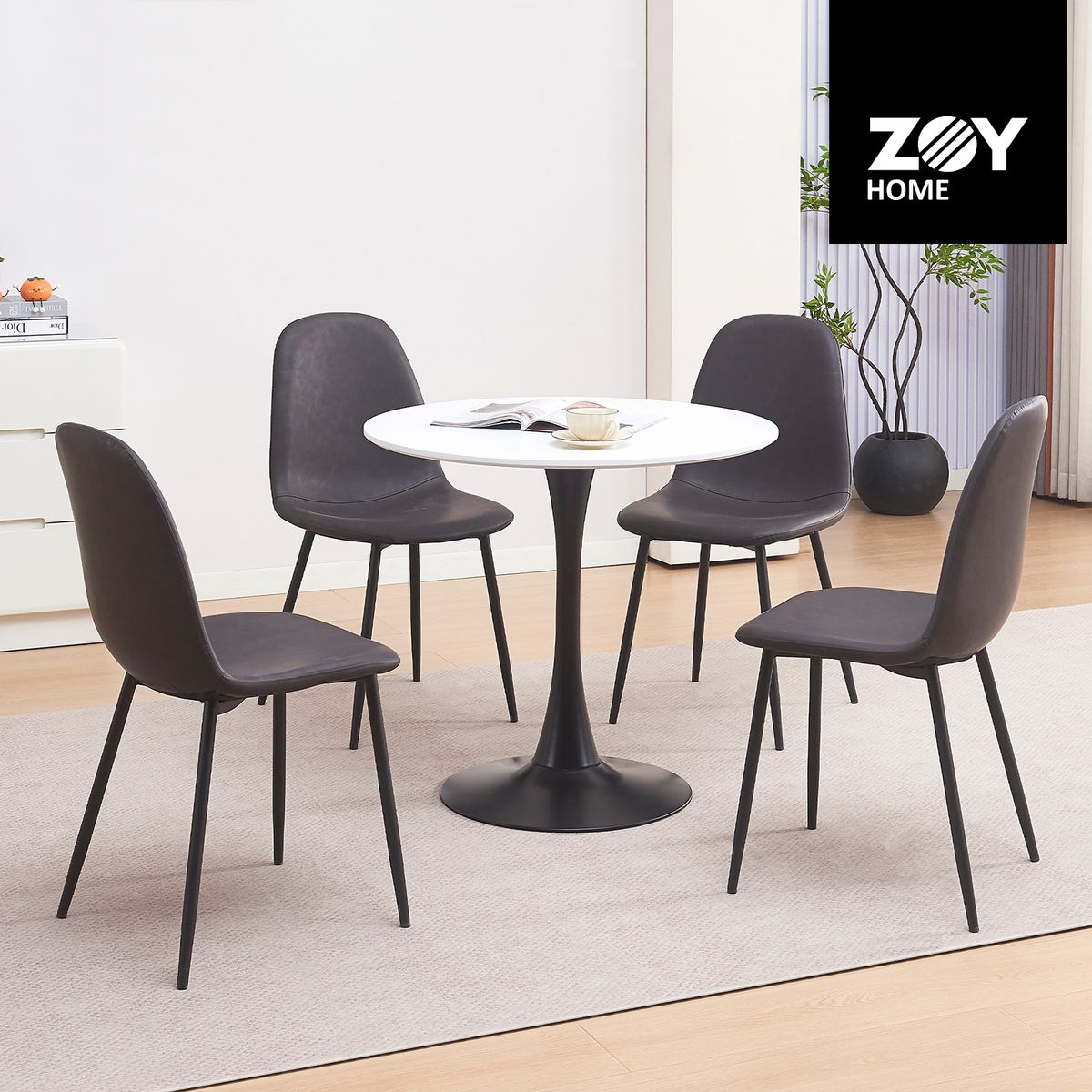 WDS HOME - Juego de Comedor Saona Gris 1+4