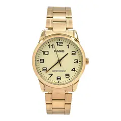 CASIO - Reloj caballero MTP-V001G-9B correa acero dorada