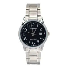 CASIO - Reloj caballero MTP-V002D-1B correa acero fondo negro