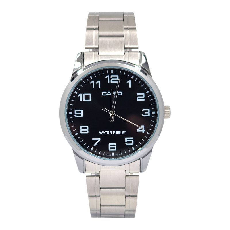 CASIO - Reloj Casio caballero MTP-V001D-1B correa acero fondo negro