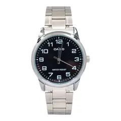 CASIO - Reloj caballero MTP-V001D-1B correa acero fondo negro