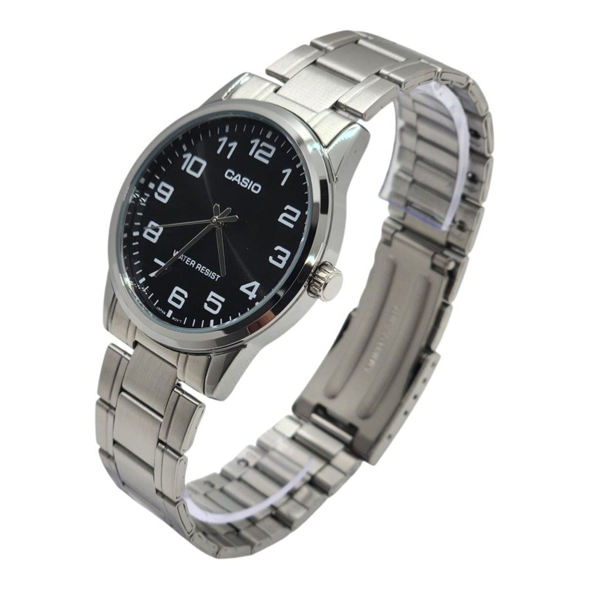 CASIO - Reloj Casio caballero MTP-V001D-1B correa acero fondo negro