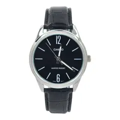 CASIO - Reloj caballero MTP-V005L-1B correa cuero negro