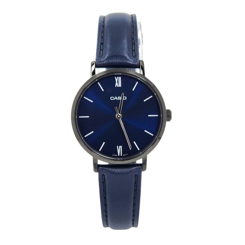 CASIO - Reloj Casio dama LTP-VT02BL-2A correa cuero azul