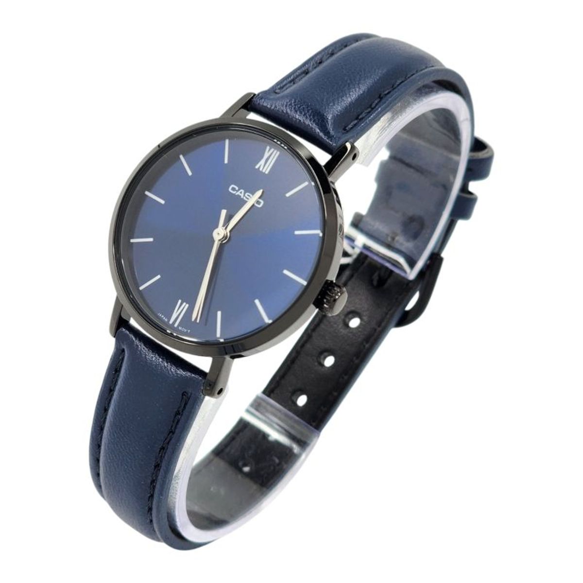 CASIO - Reloj Casio dama LTP-VT02BL-2A correa cuero azul