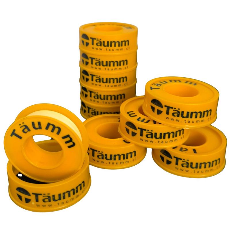 TAUMM - Teflón Amarillo 1/2" para Gas Täumm - Pack 10 Unidades