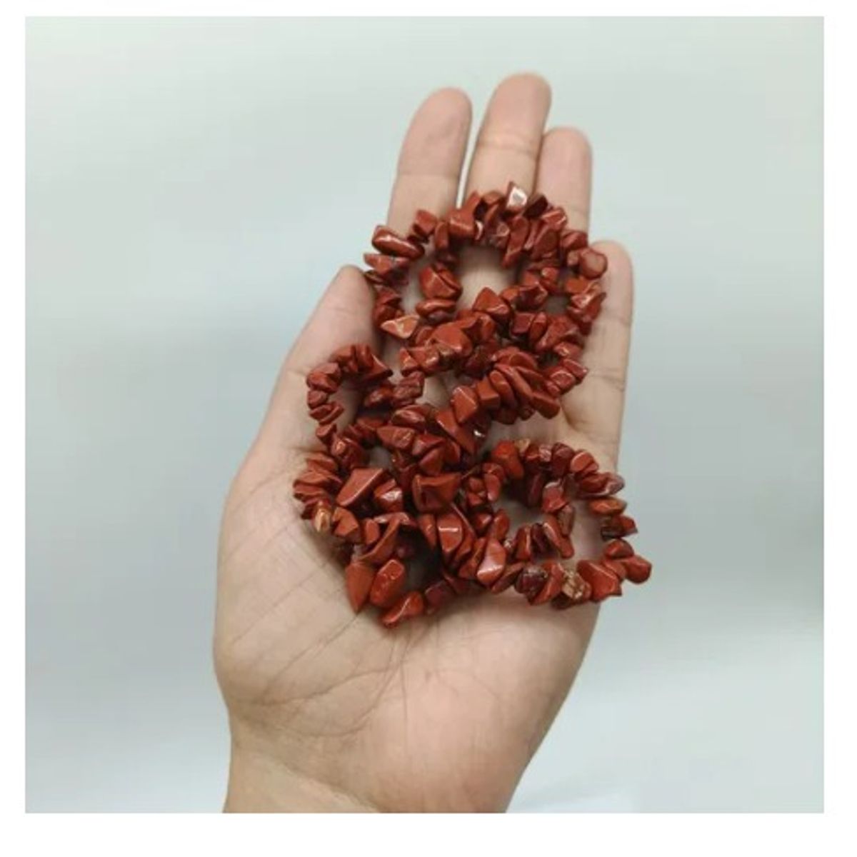 GENERICO - Piedra JASPE ROJO  Chip Piedra Energética Perforada