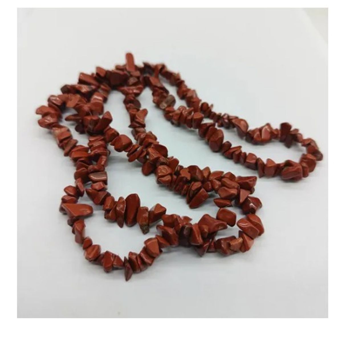 GENERICO - Piedra JASPE ROJO  Chip Piedra Energética Perforada