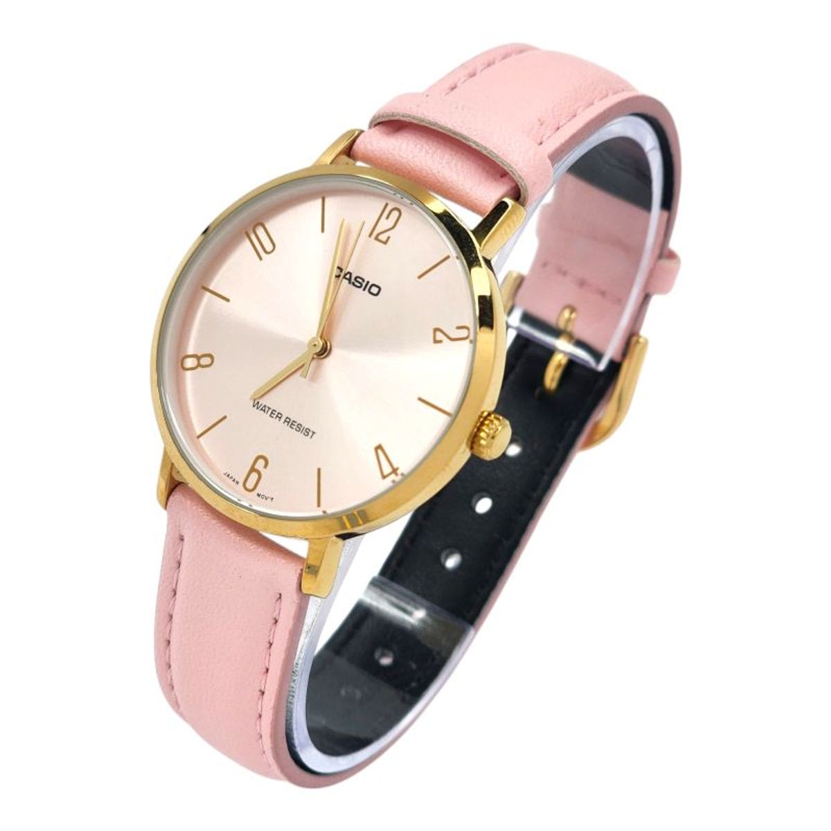 CASIO - Reloj Casio dama LTP-VT01GL-4B correa cuero rosa