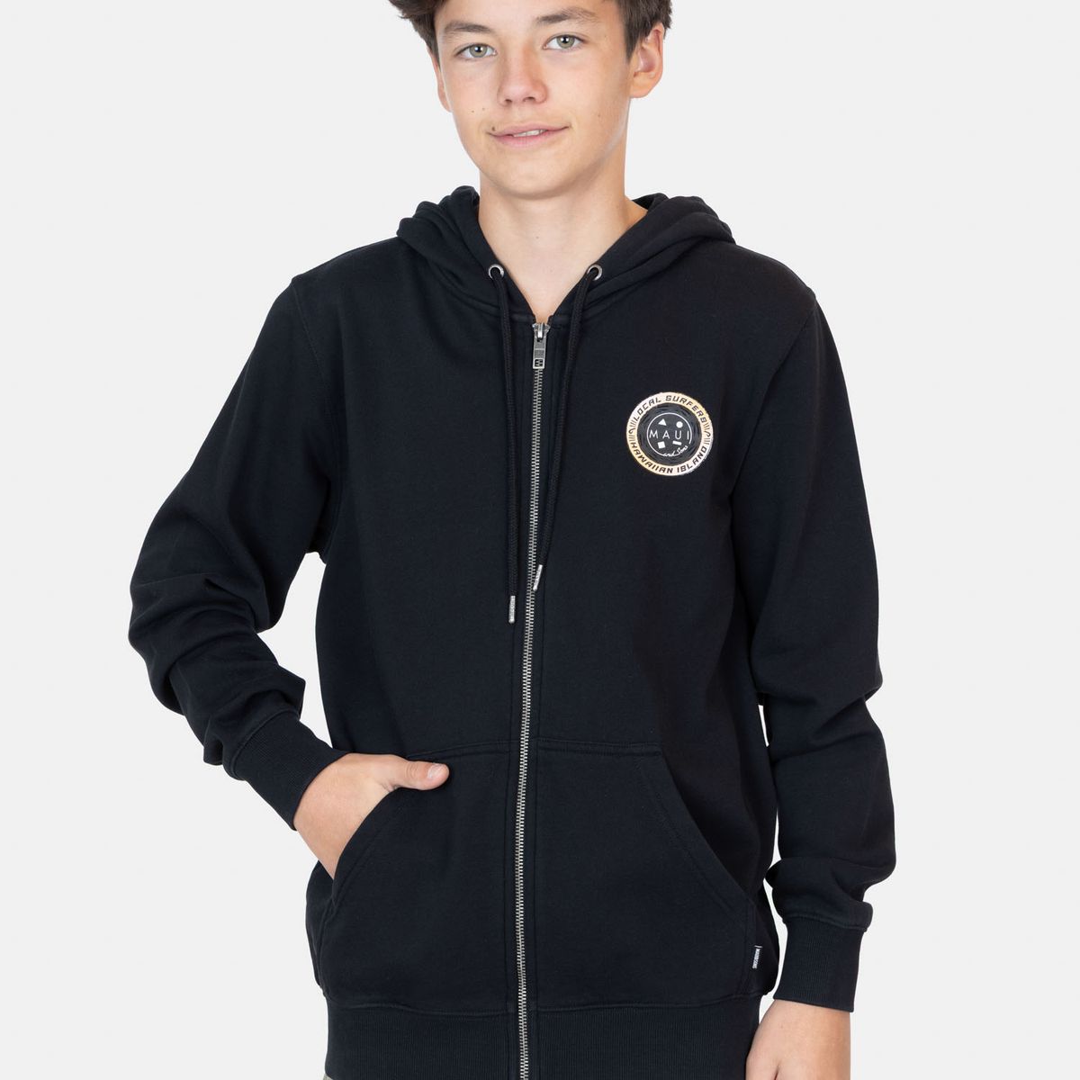 MAUI AND SONS - Poleron FZ  Oralia Negro Infantil Maui And Sons - Negro