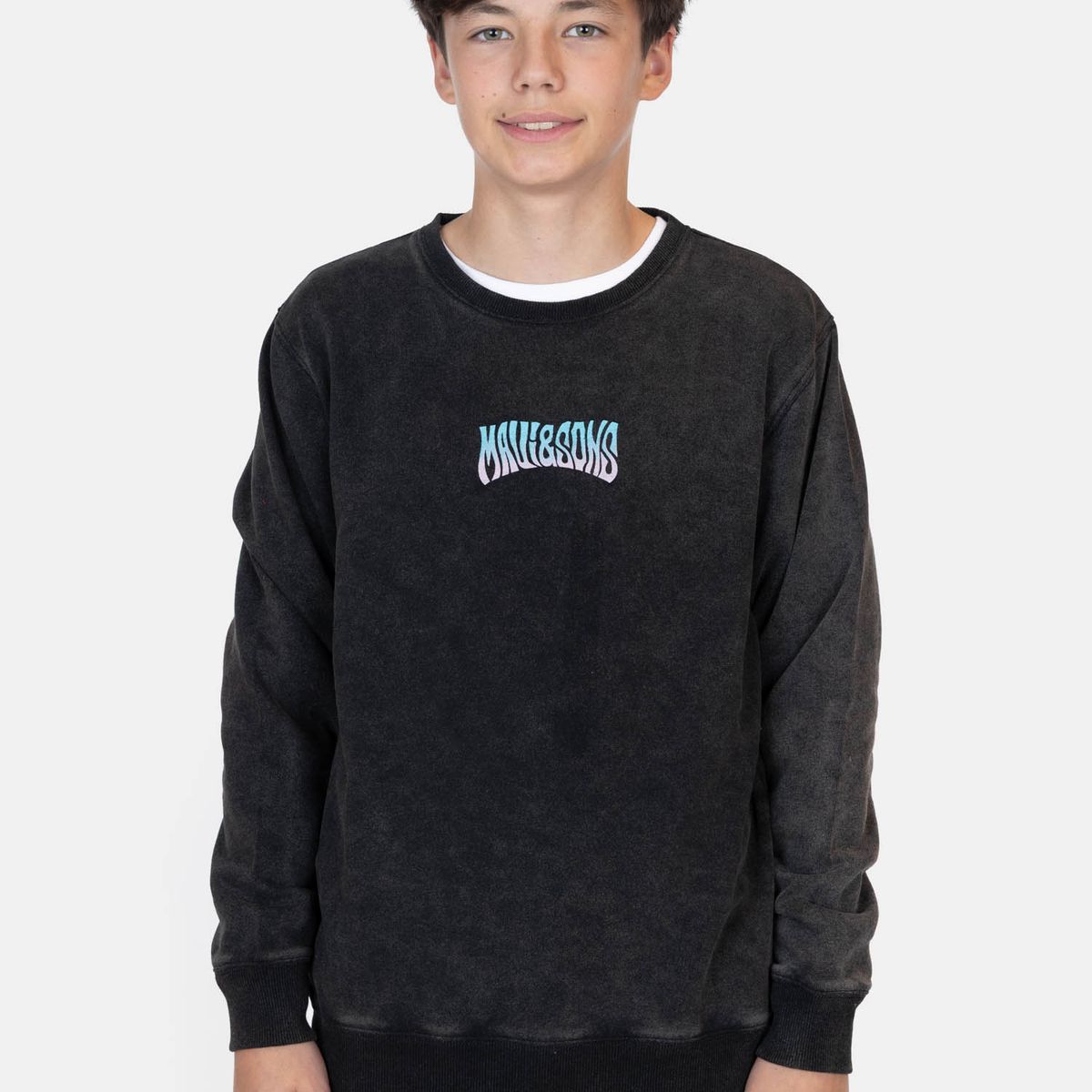 MAUI AND SONS - Poleron CR Tylior Negro Infantil Maui And Sons - Negro