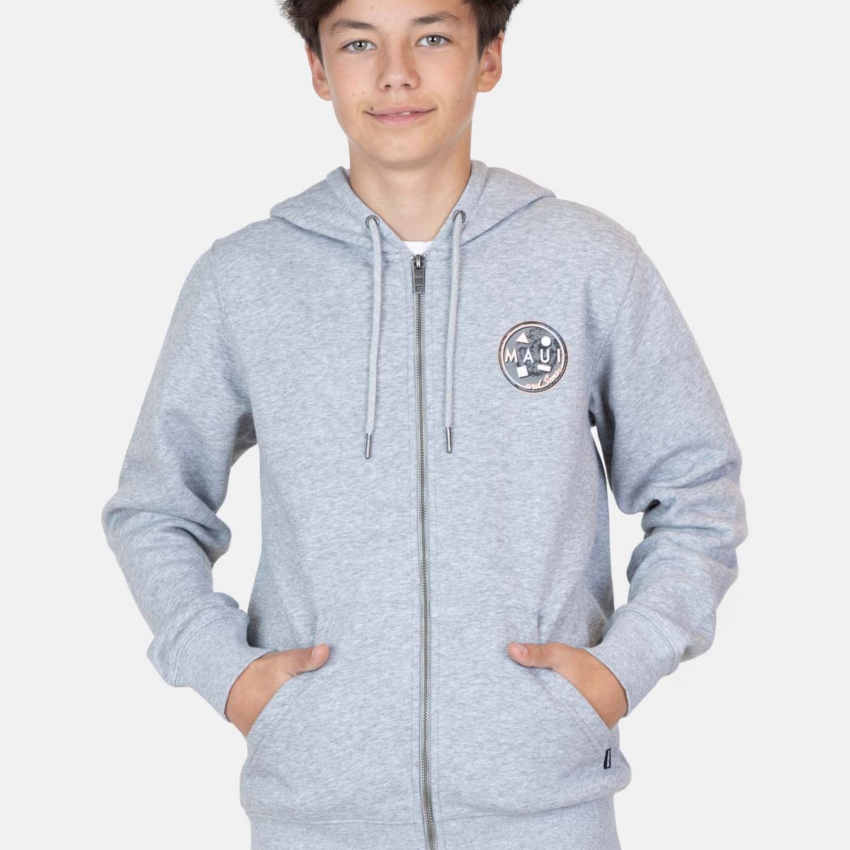 MAUI AND SONS - Poleron FZ  Seavie Gris Infantil Maui And Sons - Gris