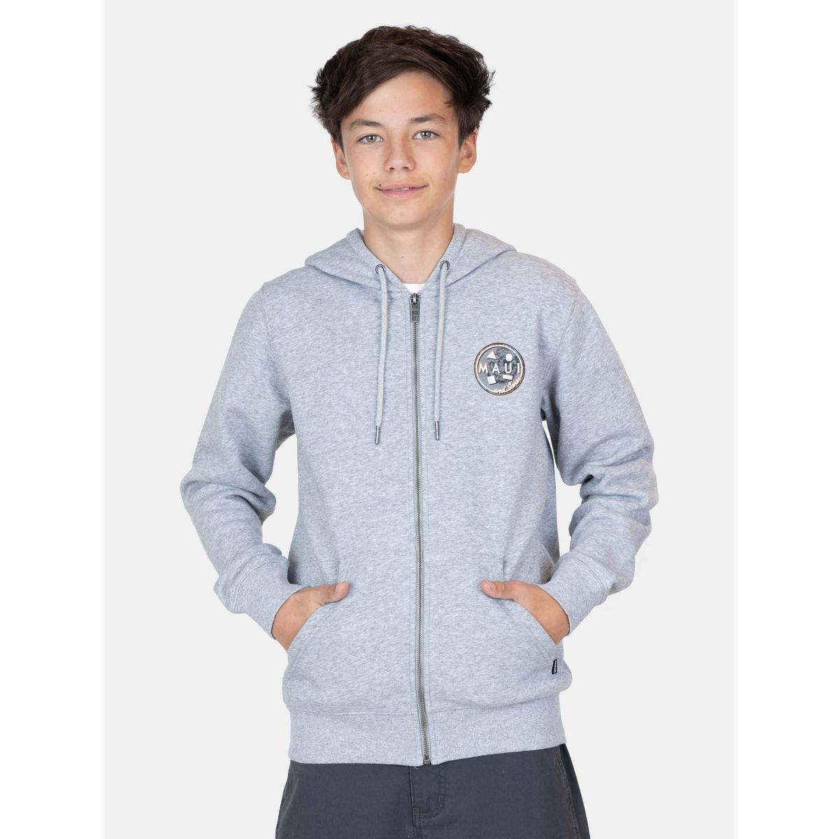 MAUI AND SONS - Poleron FZ  Seavie Gris Infantil Maui And Sons - Gris