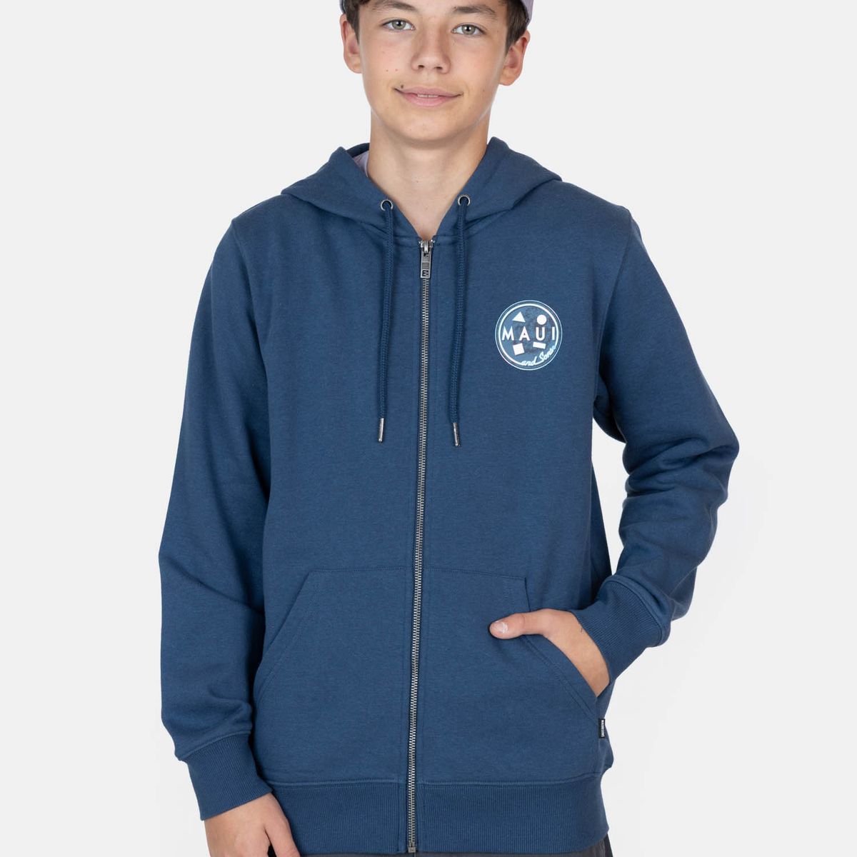 MAUI AND SONS - Poleron FZ  Seavie Celeste Infantil Maui And Sons - Celeste