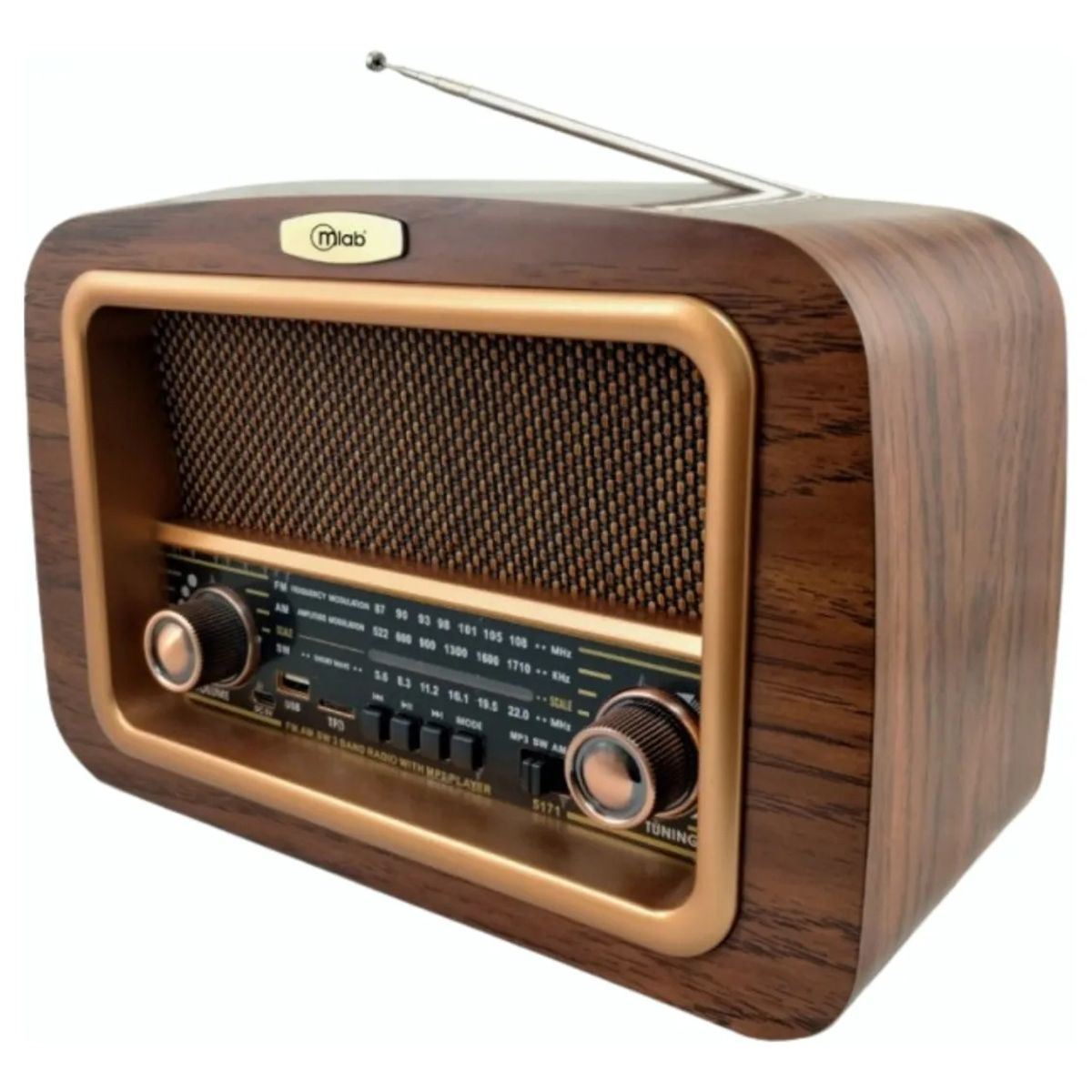 MLAB - Radio Retro Mlab Nostalgic Recargable Bluetooth 9470