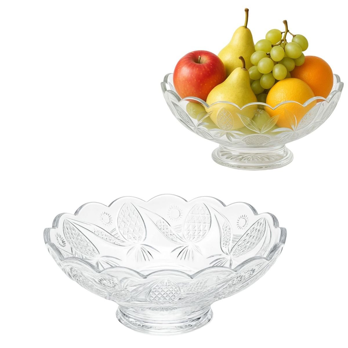 GENERICO - Frutero De Vidrio De Mesa Fuente Para Frutas