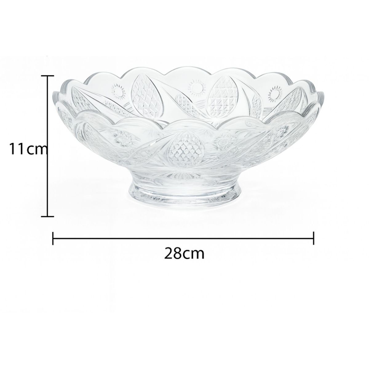 GENERICO - Frutero De Vidrio De Mesa Fuente Para Frutas