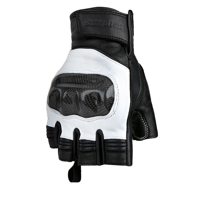 MOTOWOLF - Guantes de medio dedo de cuero para motocilcimo Motowolf 0334B