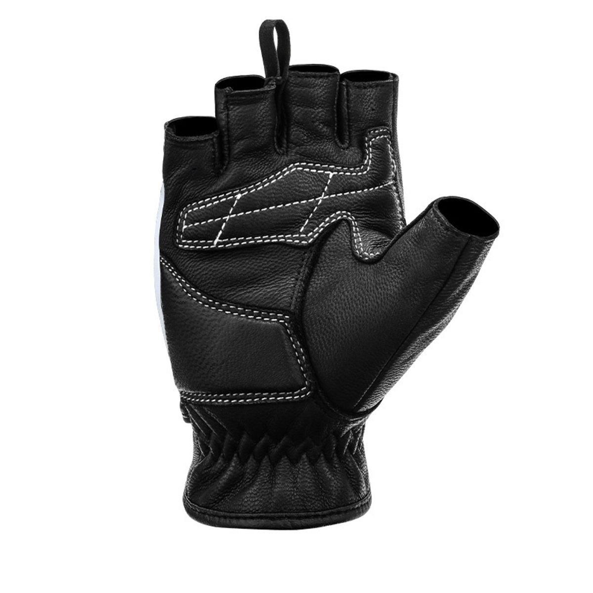 MOTOWOLF - Guantes Cuero Moto Medio Dedo Motowolf 0334b Hombre Verano