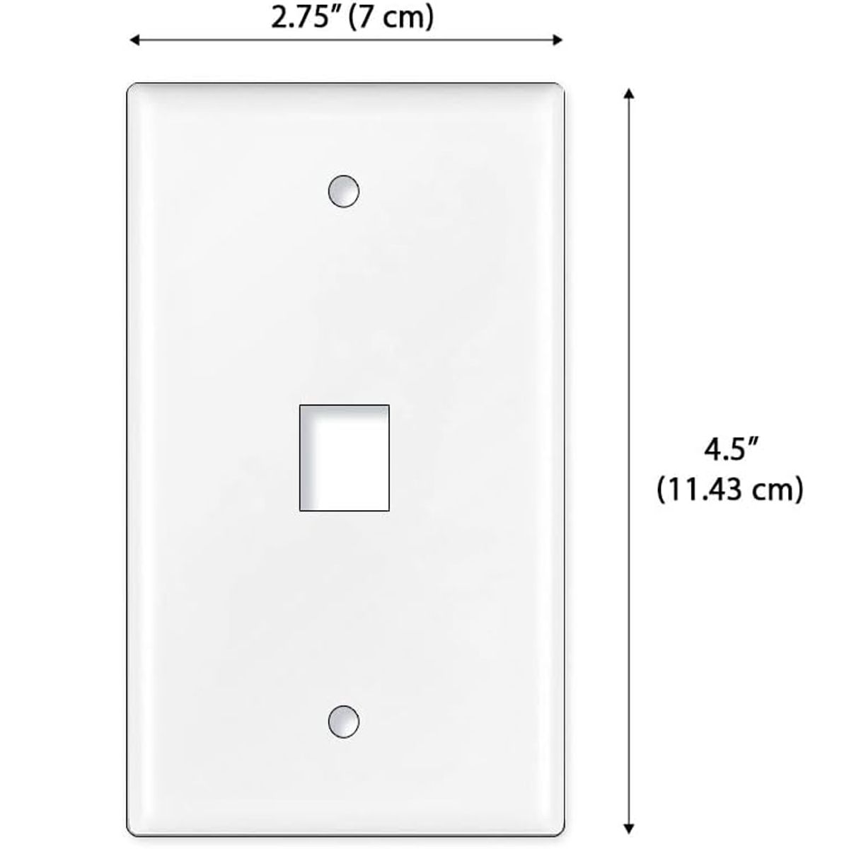 GENERICO - PLACA A MURO 1 MODULO, BLANCA