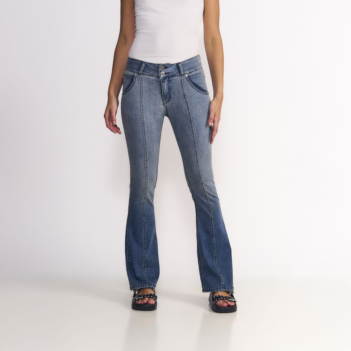 ELLUS - Ellus Jeans Mujer New Polly Tiro Bajo Azul Degrade