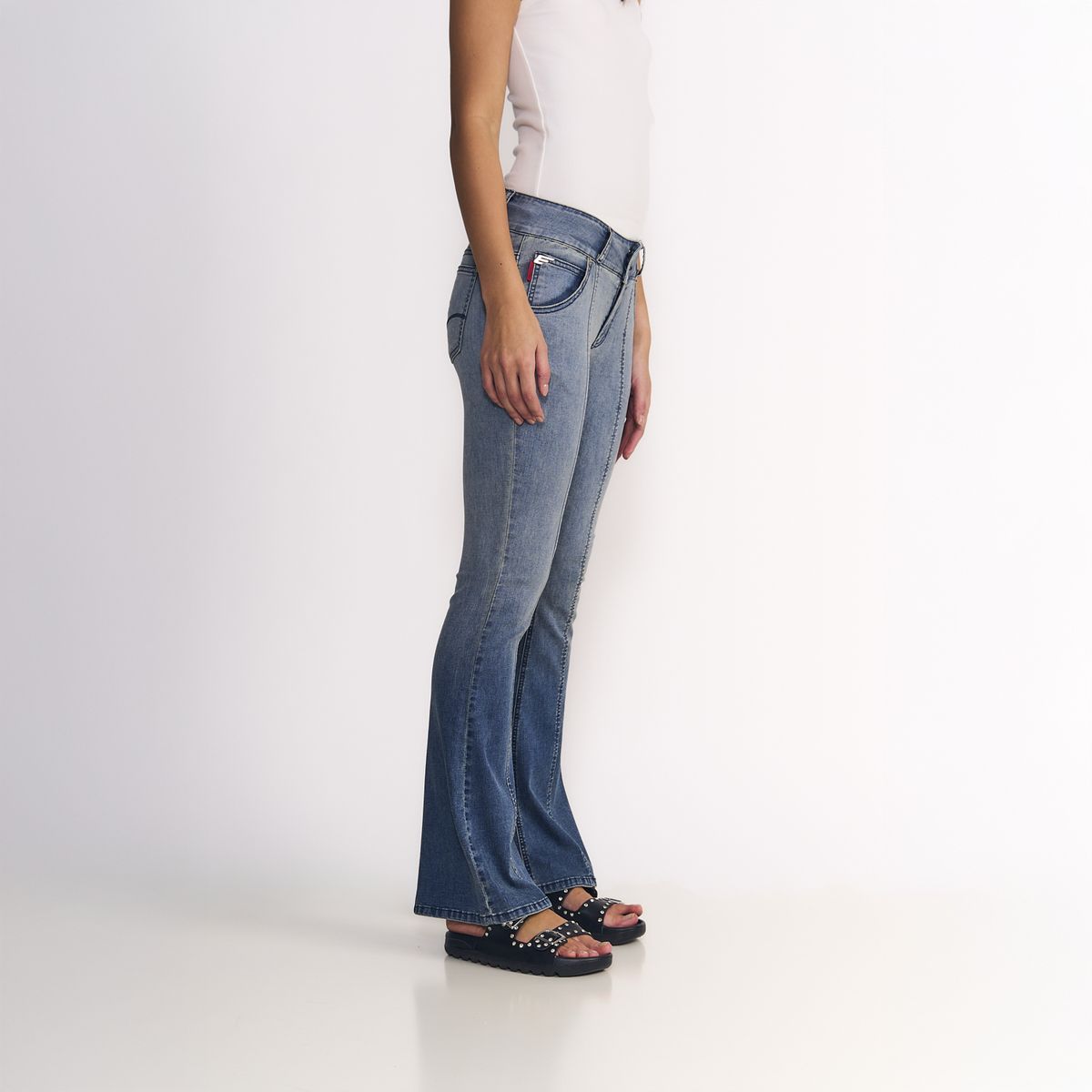 ELLUS - Ellus Jeans Mujer New Polly Tiro Bajo Azul Degrade