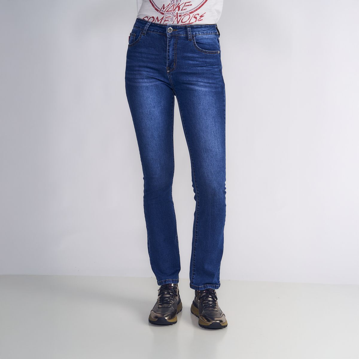 ELLUS - Ellus Jeans Mujer Jess Tiro Medio Ligh Azul Medio