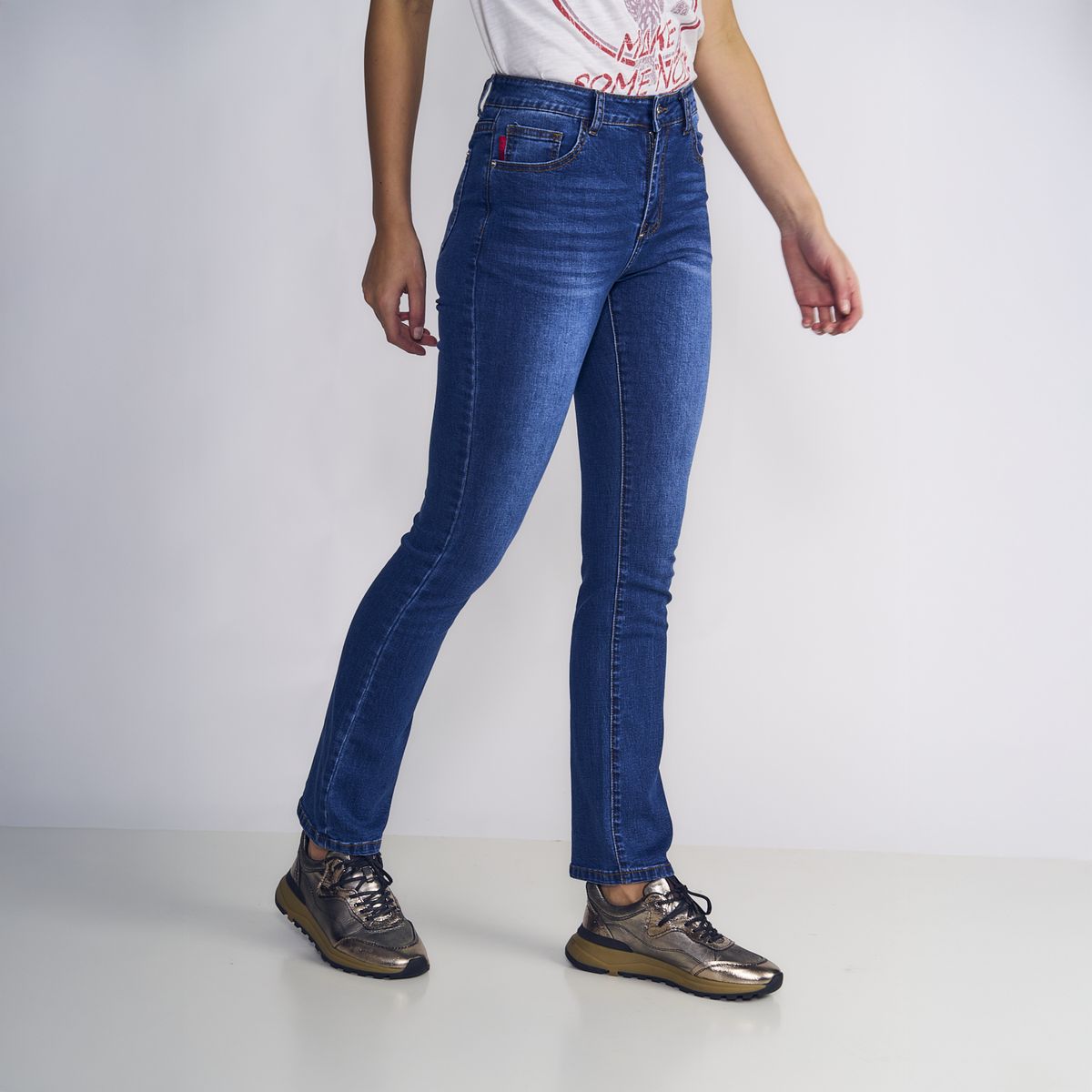 ELLUS - Ellus Jeans Mujer Jess Tiro Medio Ligh Azul Medio