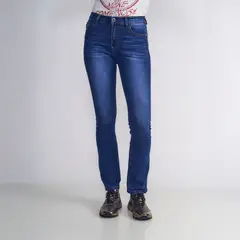 ELLUS - Jeans Mujer Jess Tiro Medio Ligh Azul Medio