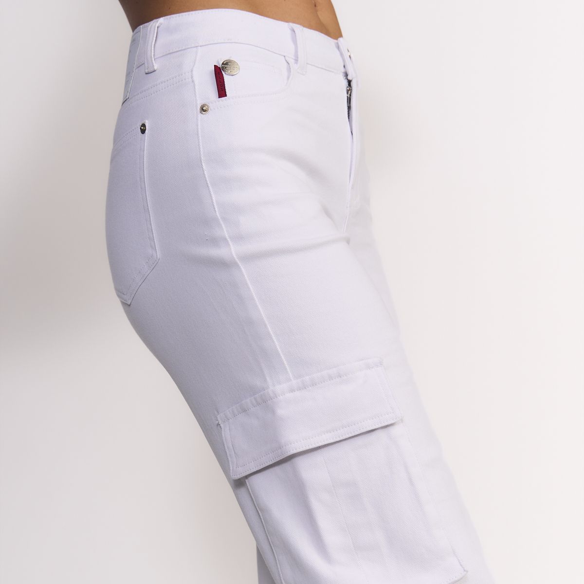 ELLUS - Ellus Pantalon Mujer Cargo Tiro Ultra Alto Negro