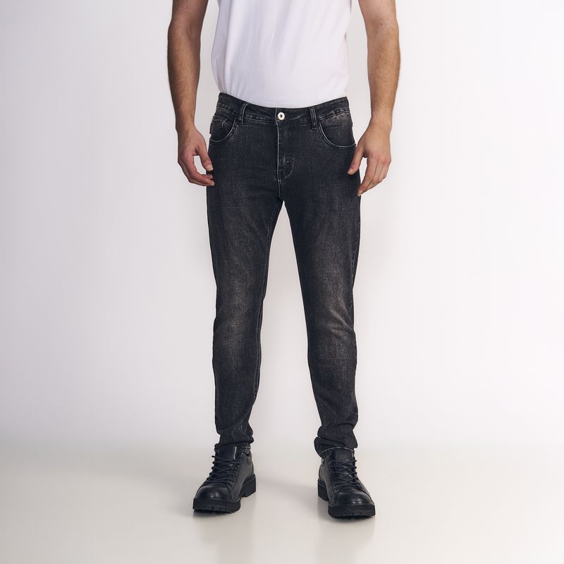 ELLUS Ellus Jeans Hombre New Slim Tiro Medio Gris Oscuro