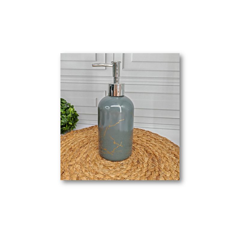GENERICO - Dispensador De Jabón Cerámica 400 Ml. Jabonera Marmol