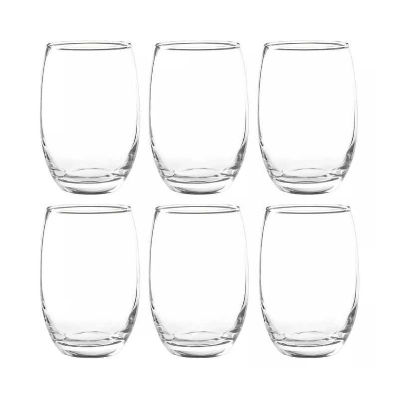 CRISTAR - Set 24 Vasos Vidrio Mikonos 460cc Cristar Transparente
