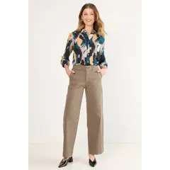 MA GRIFFE - Jeans Mujer Verde Oliva Magriffe